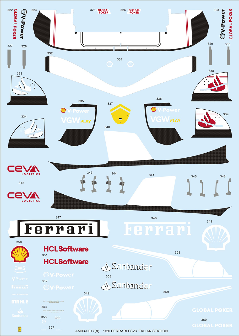 1/20 scale model car kit Ferrari SF23-Alpha Model