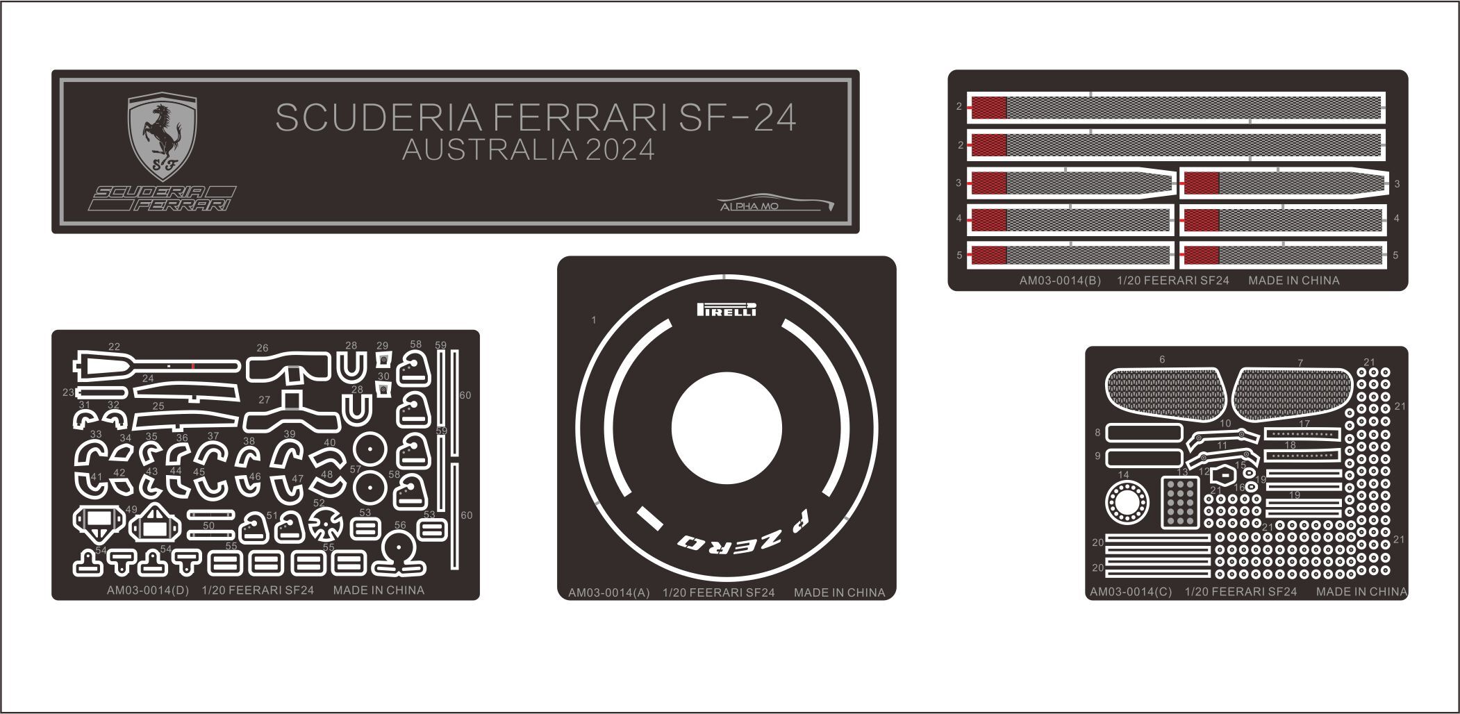 1/20 scale model car kit Ferrari SF24-Alpha Model