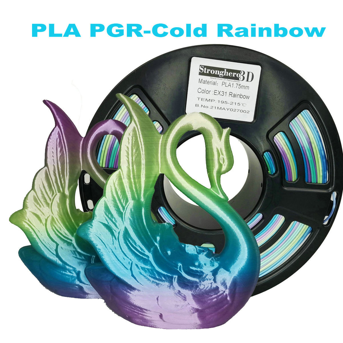 1KG 1.75mm PLA Rainbow Filament