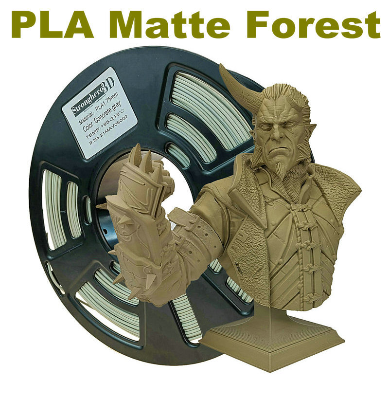 Stronghero3D PLA 3D Printer Filament Solid Matte Cement Gray 1.75