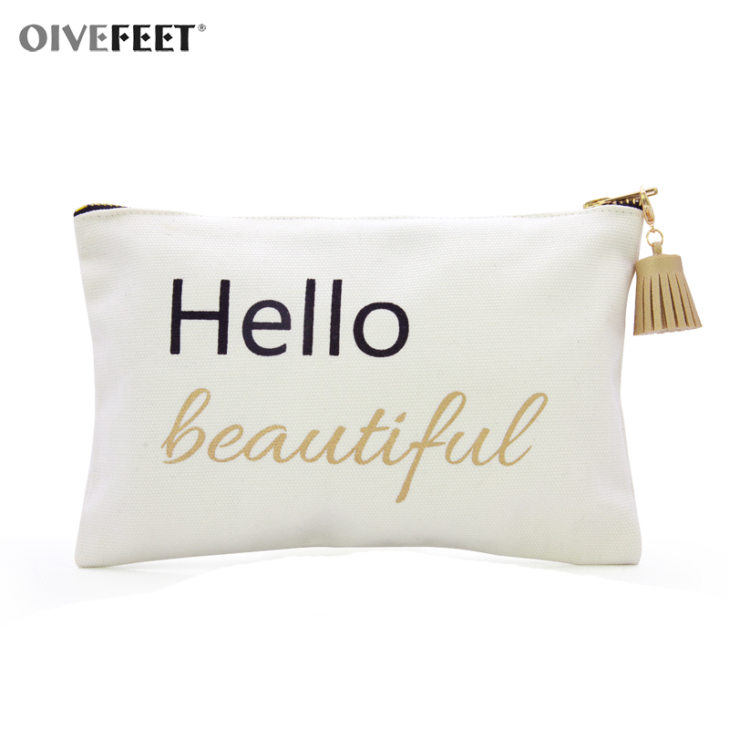 Cotton Canvas Cosmetic Bag Cotton Canvas Toiletry Bag Cotton Makeup