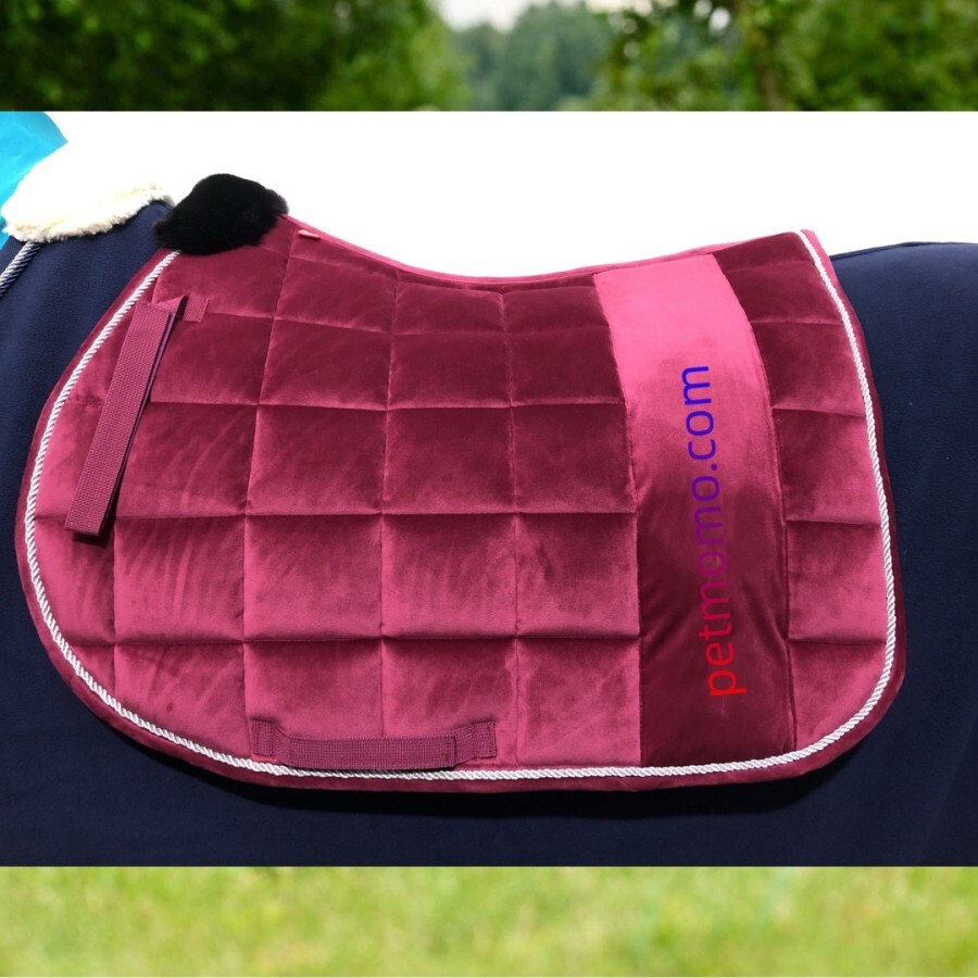 Customized Suede Cotton Fabric Equestrian Horse Riding Jumping Saddle Pad