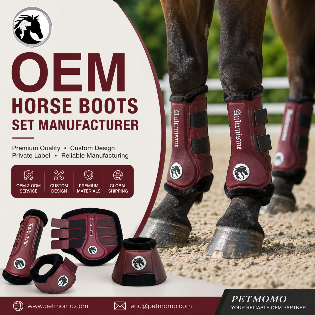 OEM Horse Boots Set Manufacturer | Brushing Boots & Overreach