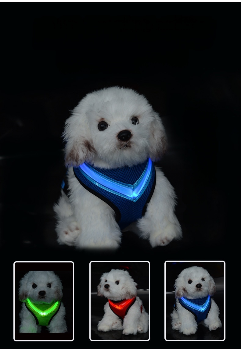 USB Rechargeable LED Dog Harness USB Rechargeable LED Dog Harness USB charging pet safety harness,LED illuminated harness for dogs and cats,breathable reflective dog harness,night visibility pet harness rechargeable