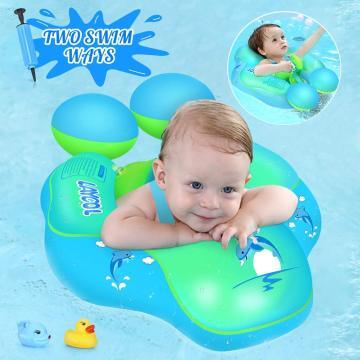 Yellow, L LAYCOL Baby Swimming Float Inflatable Baby Pool Float Ring Newest add Tail no flip Over for Age of 3-36 Months，Swimming Trainer 