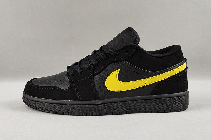 Replica Air Jordan 1 Low Black Gold 553558-071 [Better Version] - Onebyonemall