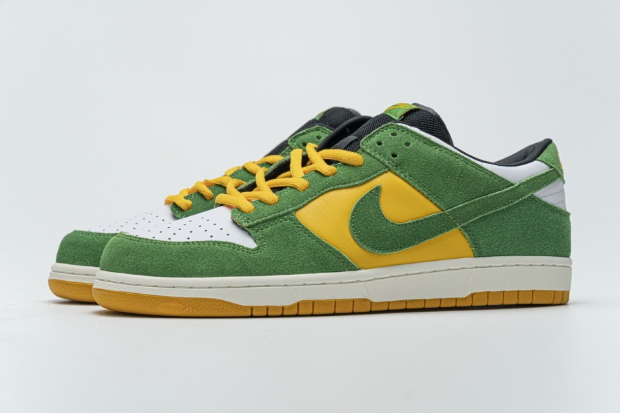 yellow green nike dunk