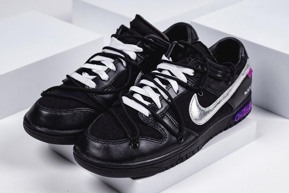 off white dunks silver