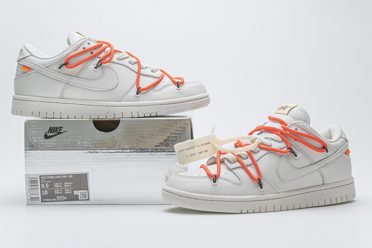 nike dunk off white orange