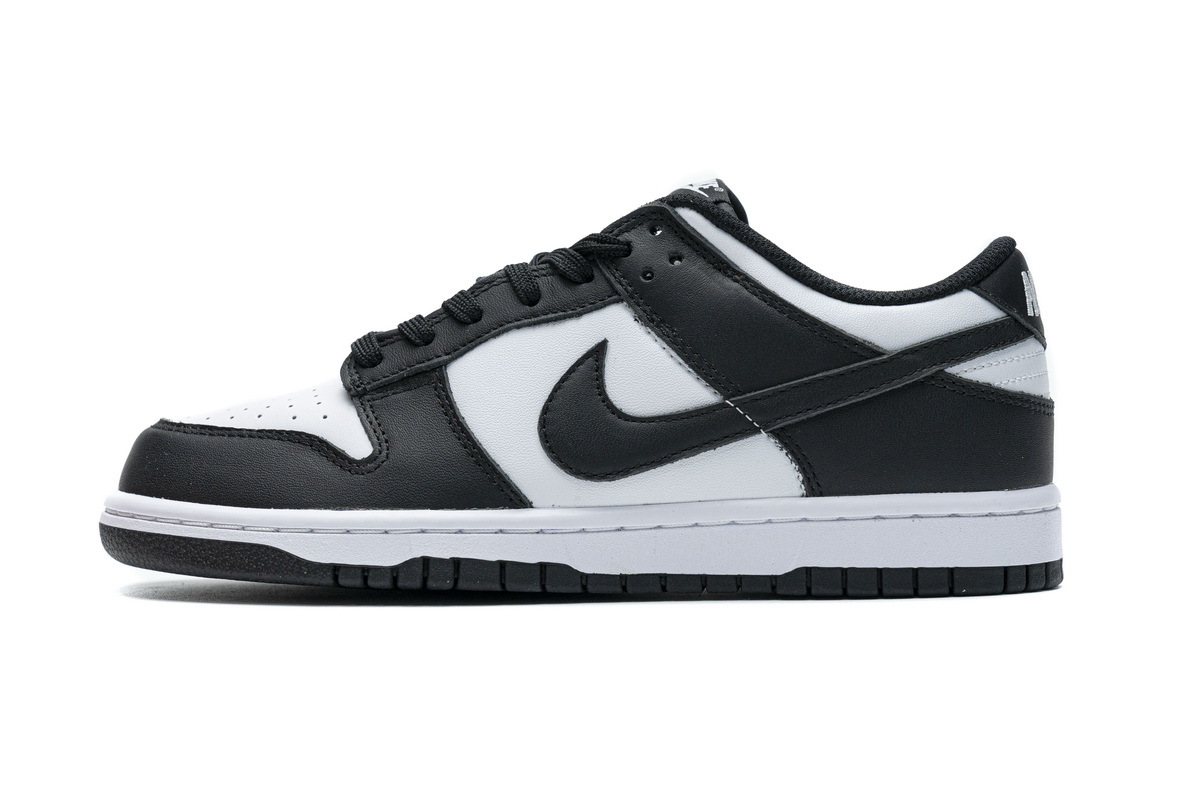 dunk low black white replica