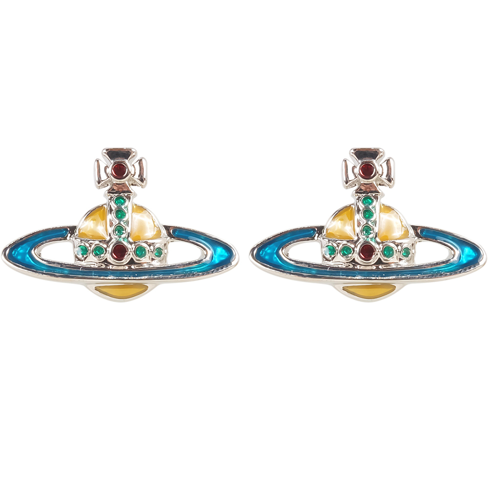 XIAOJINGLING Colorful Enamel Crystal Rhinestone Saturn ...