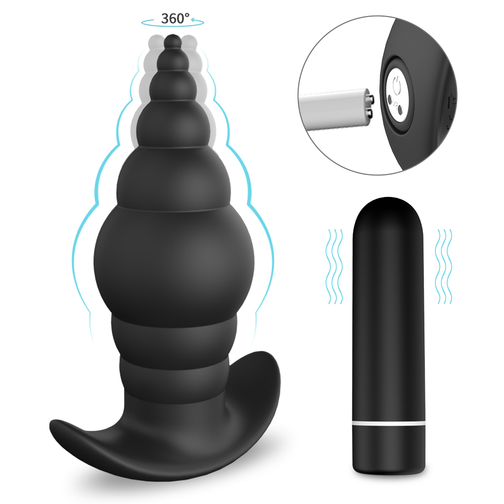 High quality Silicone ABS Anal toys Adult Products Vibrating Butt Plug 