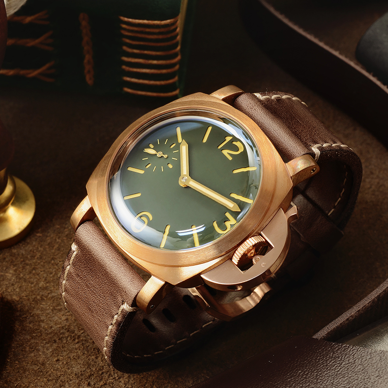 Manual Wind Bronze Watches Men Mechanical Diving Watch 15ATM ST3600