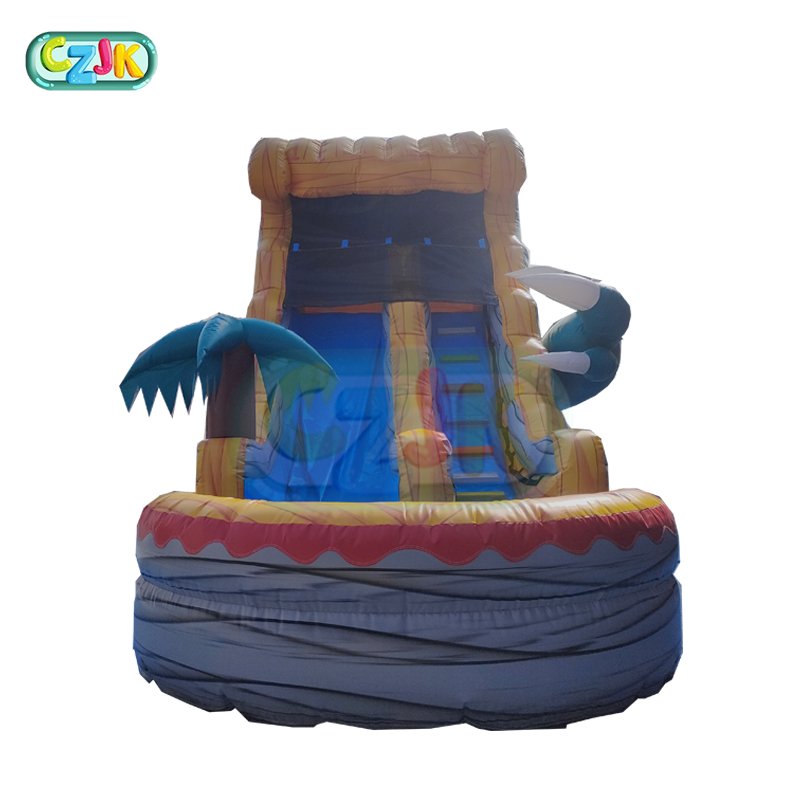 18Ft T rex Mega Dinosaur Water Slide Inflatable Pool Slide