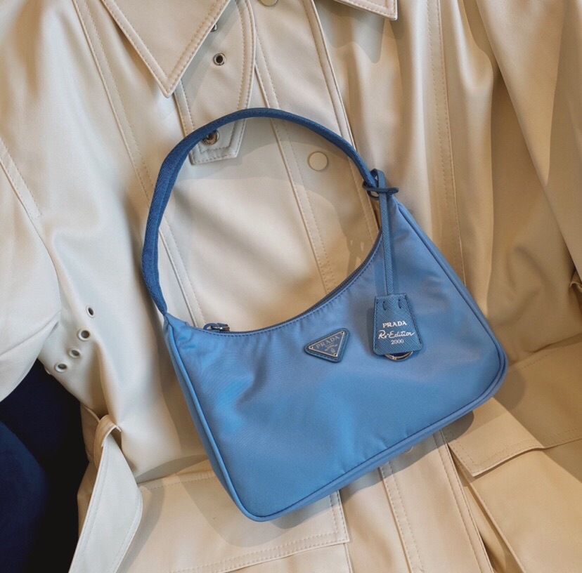 prada hobo blue