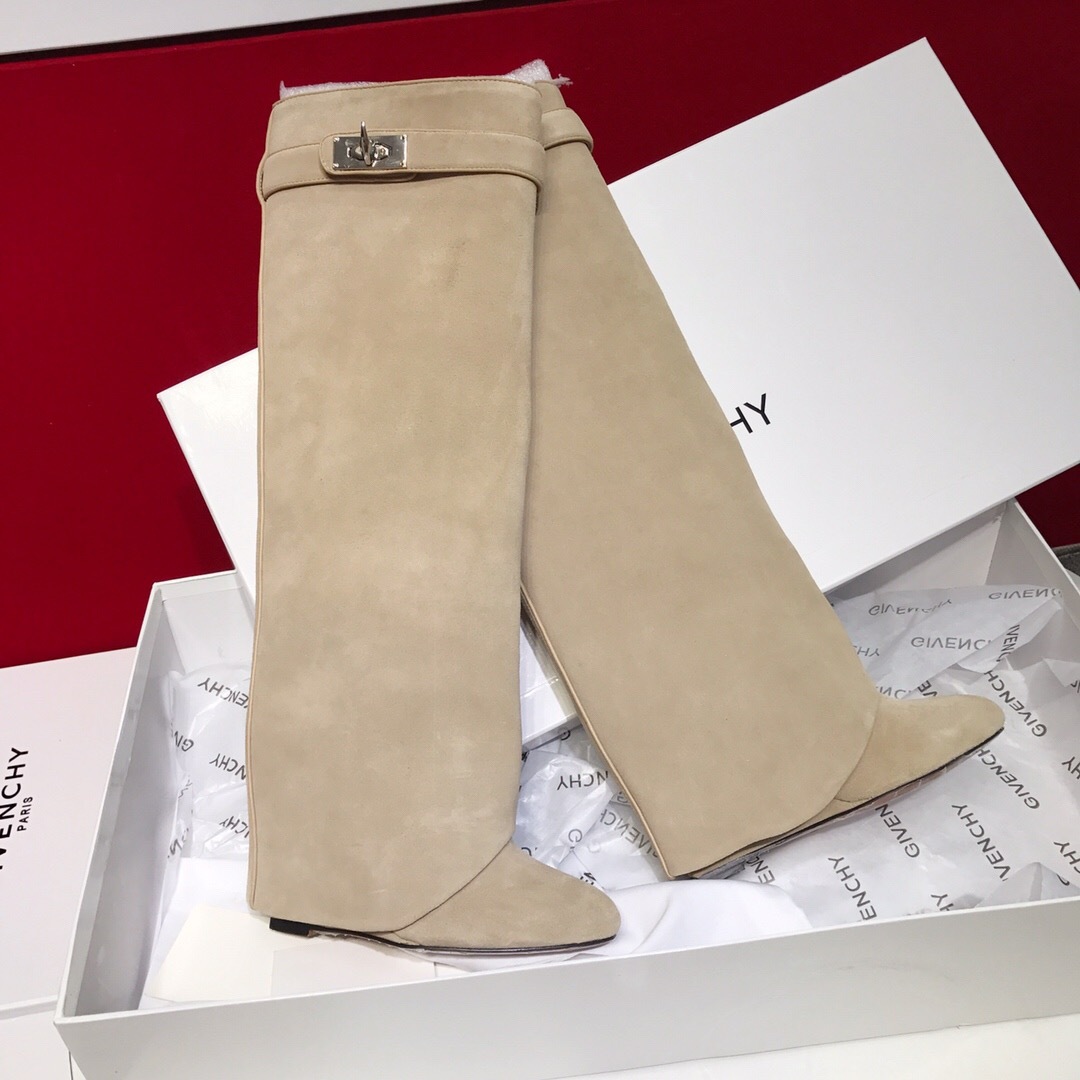 givenchy shark lock boots suede