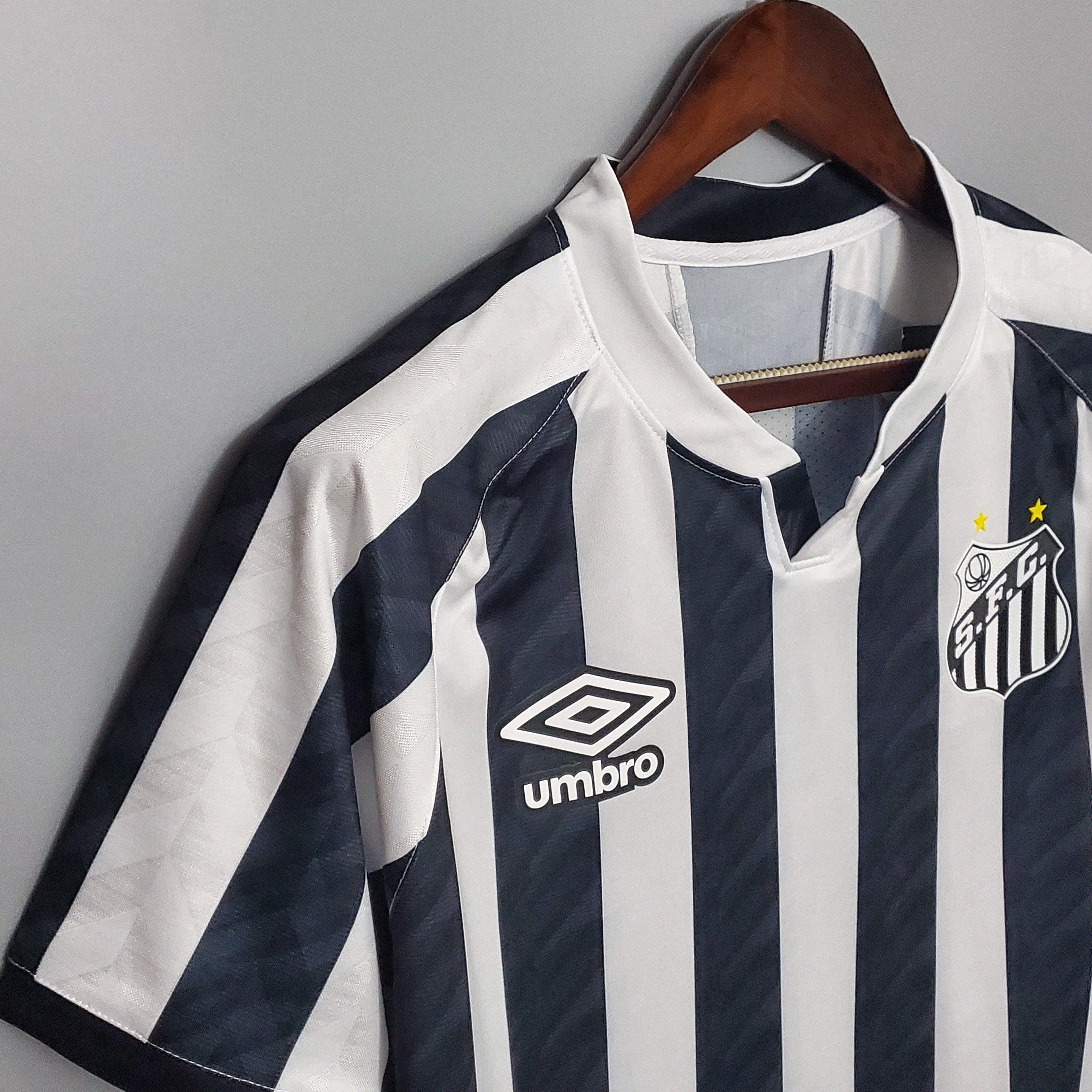 Santos FC New 20-21 Away Black-White striped Soccer Shirts ...