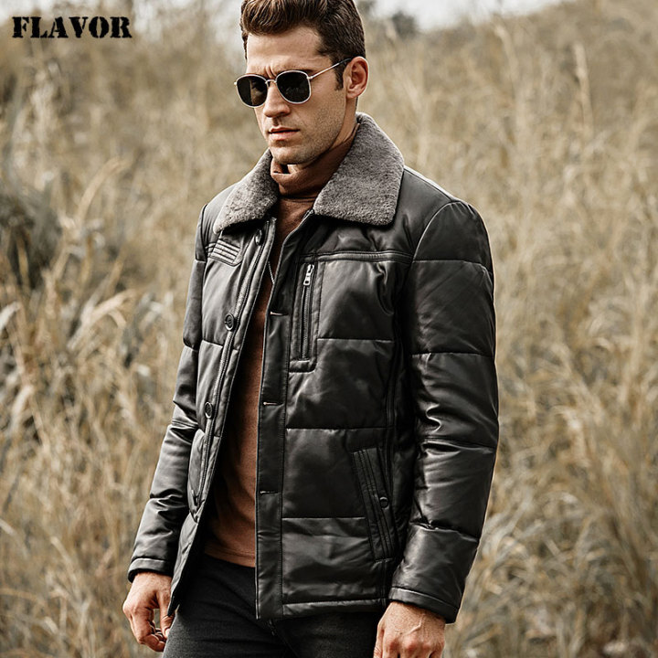 Pigskin leather jacket brands discount lambskin removable fur