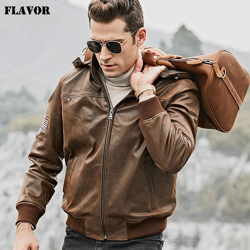 FLAVOR factory Leather Jacket