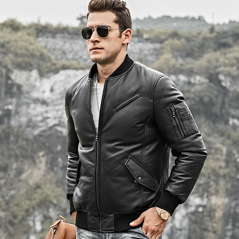 Buy men's lambskin leather jacket + Best Price - Arad Branding