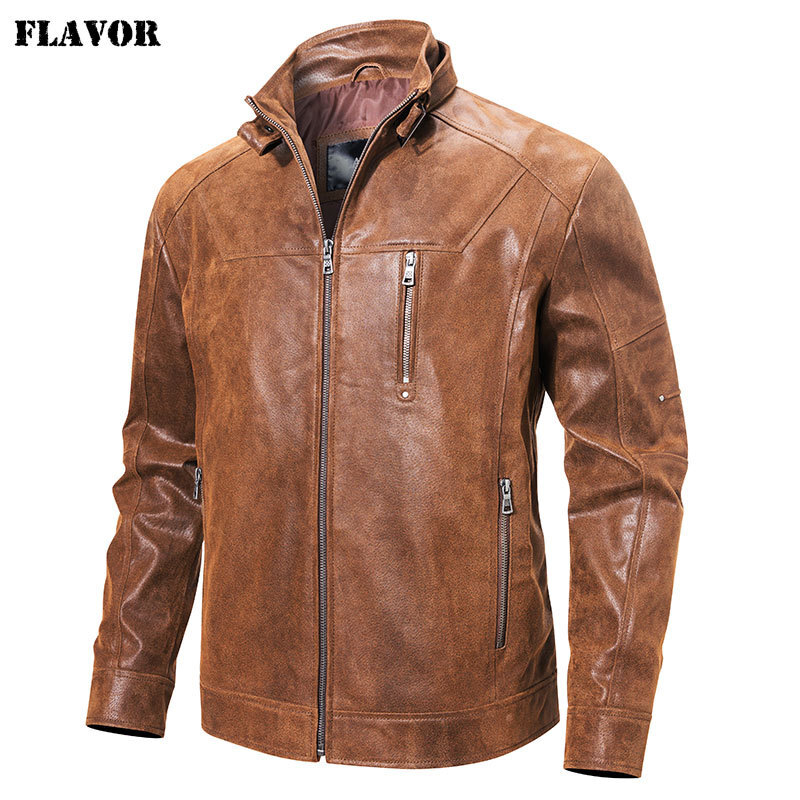 New Men's Vintage Pigskin Real Leather Jackets Men Autumn Coat Motorcycle  Jacket MXGX315 on sale