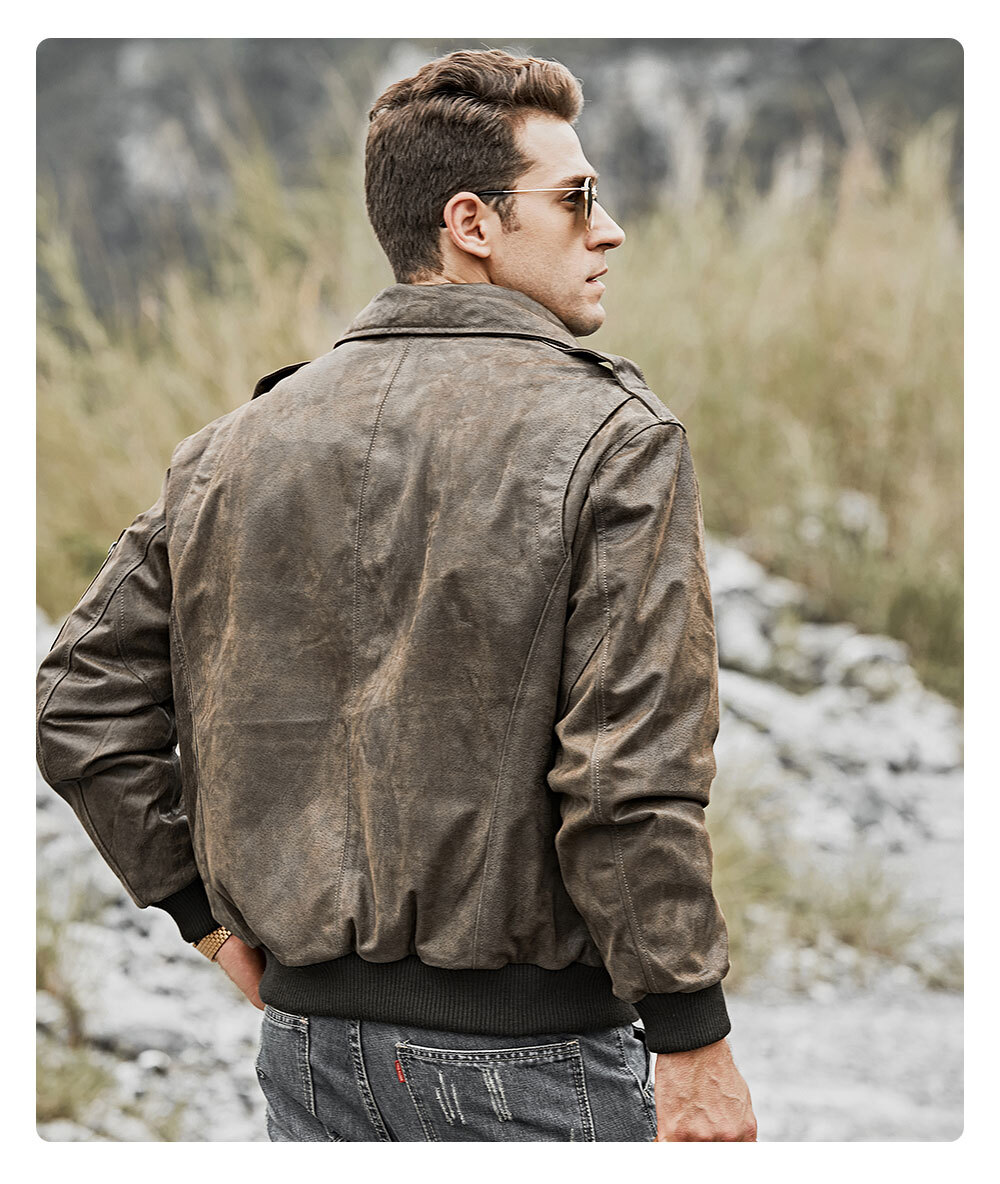 Leather Bomber Jackets For Men - Buy Genuine Leather Bomber Jacket