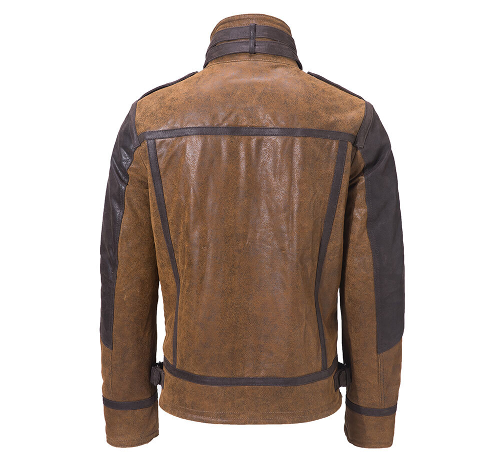 Men's Brown Leather Jacket Faux Shearling Coat Newest genuine jacket brown biker| newest lambskin leather motorcycle coat