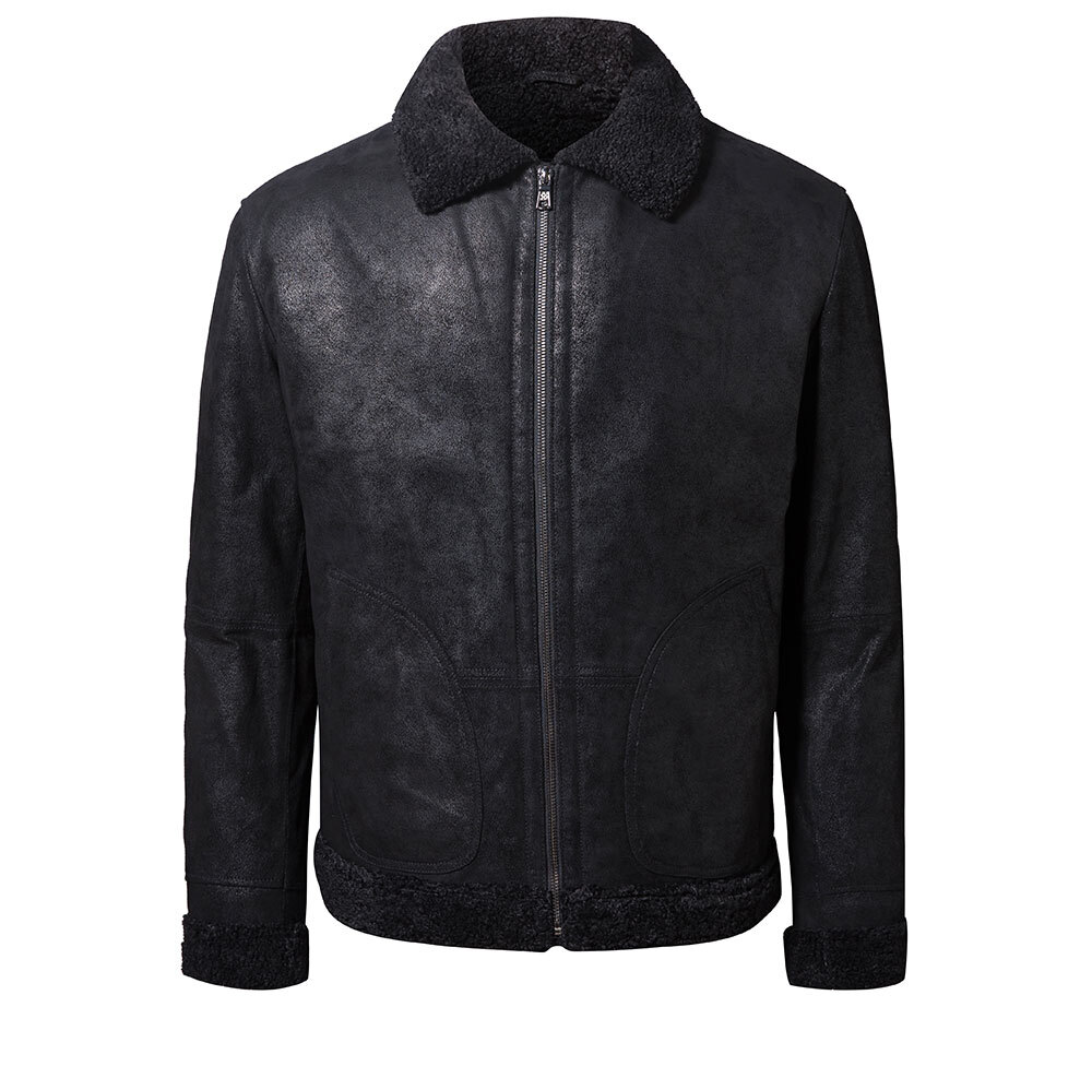 Men's Faux Shearling Leather Jacket MXGX291 100% polyester men's faux shearling leather jacket| buy 100% polyester men's faux shearling leather jacket