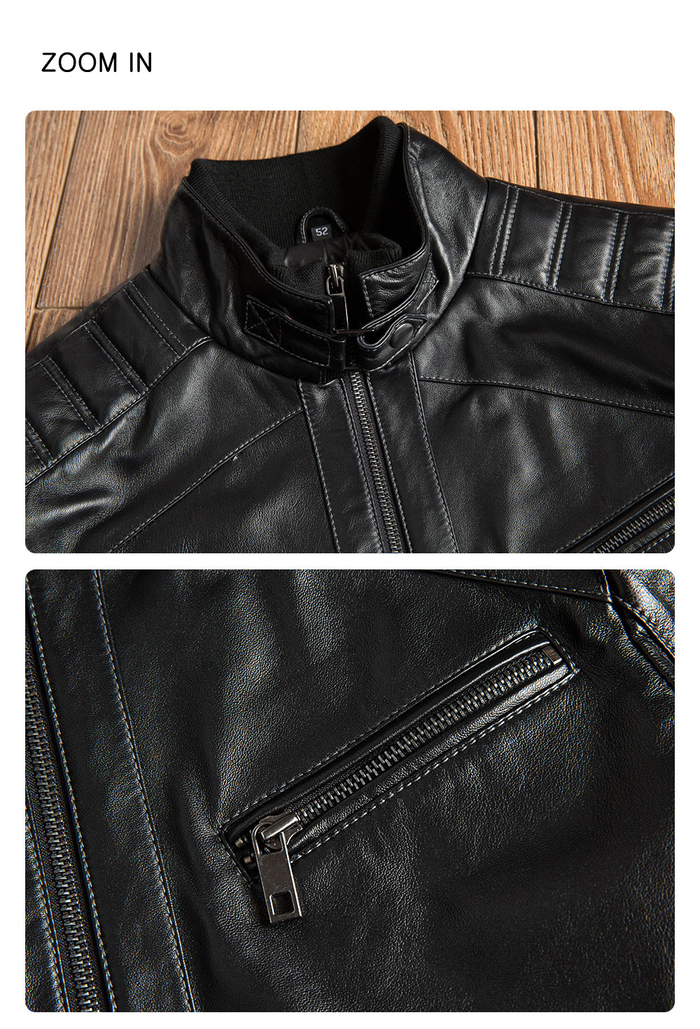 Men's Lambskin Leather Biker Jacket Motorcycle Coat Fashion lambskin leather motorcycle coat| 100% polyester lambskin leather motorcycle coat