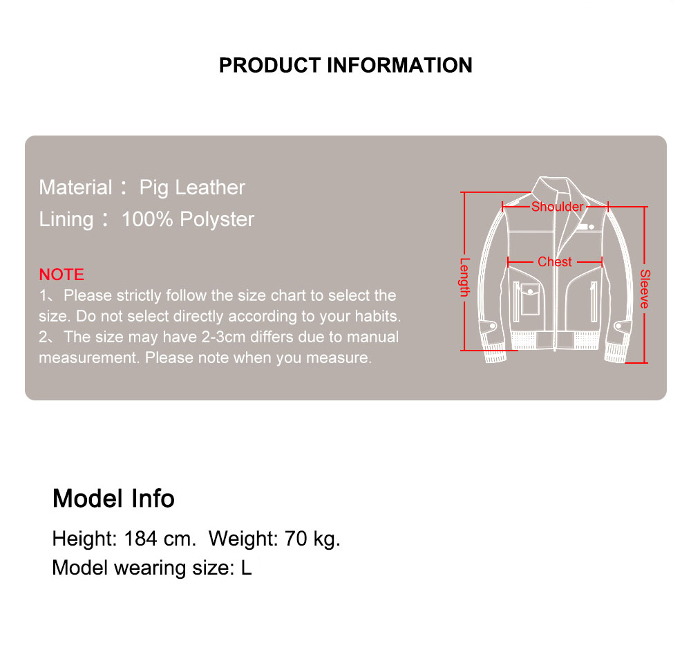 Leather Jacket Size Guide - Leather Company