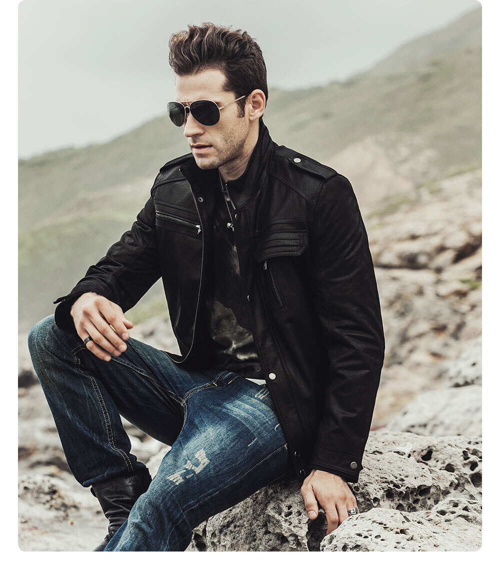 Mens leather clothing