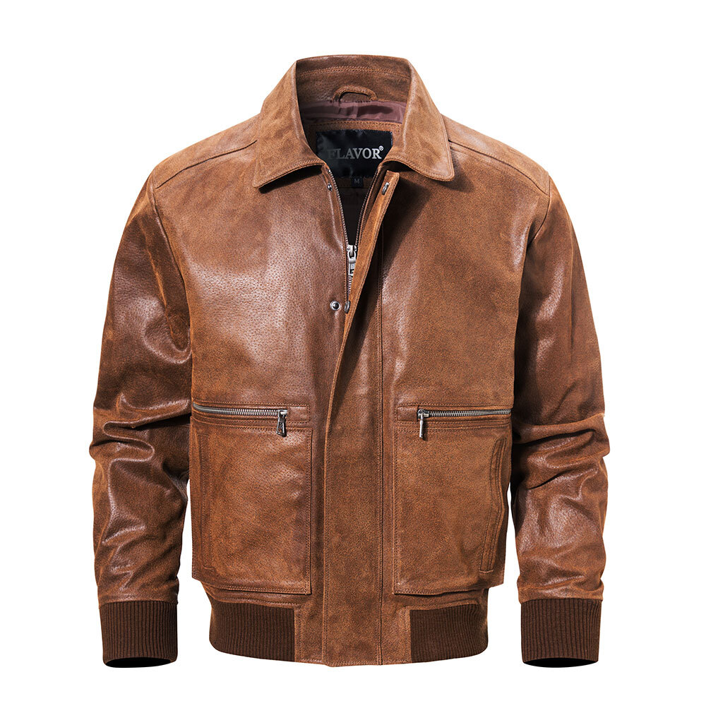 New Men's Warm Real Pigskin Air Force Leather Jacket Aviator Made Of Genuine Pigskin Leather MXGX20-2 