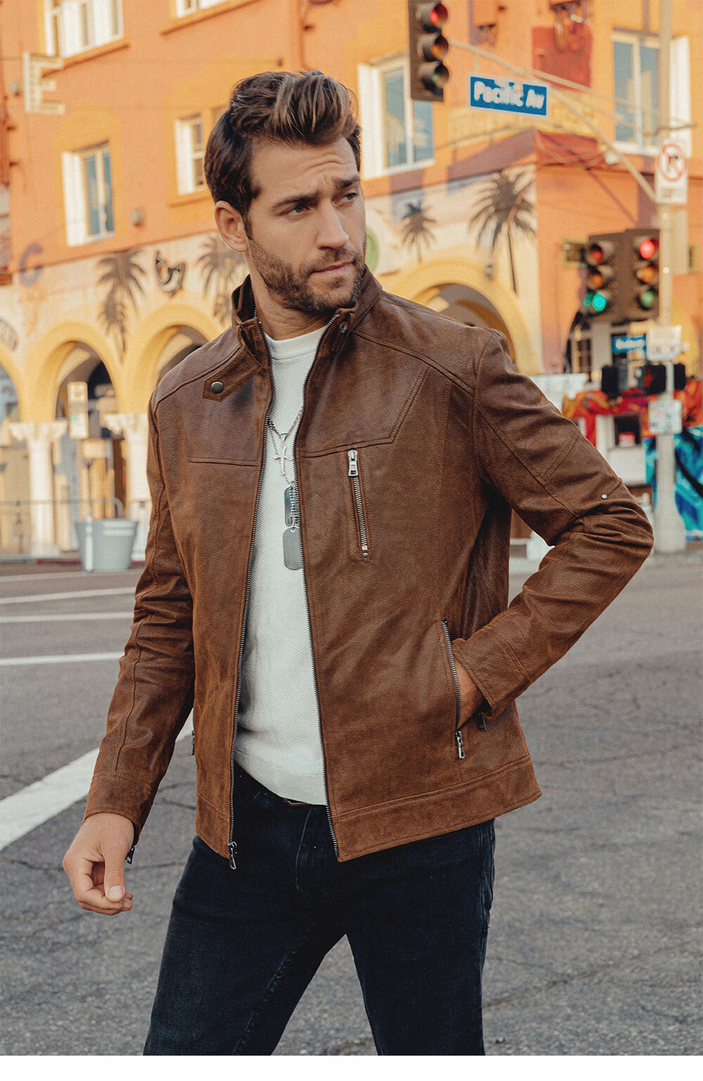 New Men's Vintage Pigskin Real Leather Jackets Men Autumn Coat ...