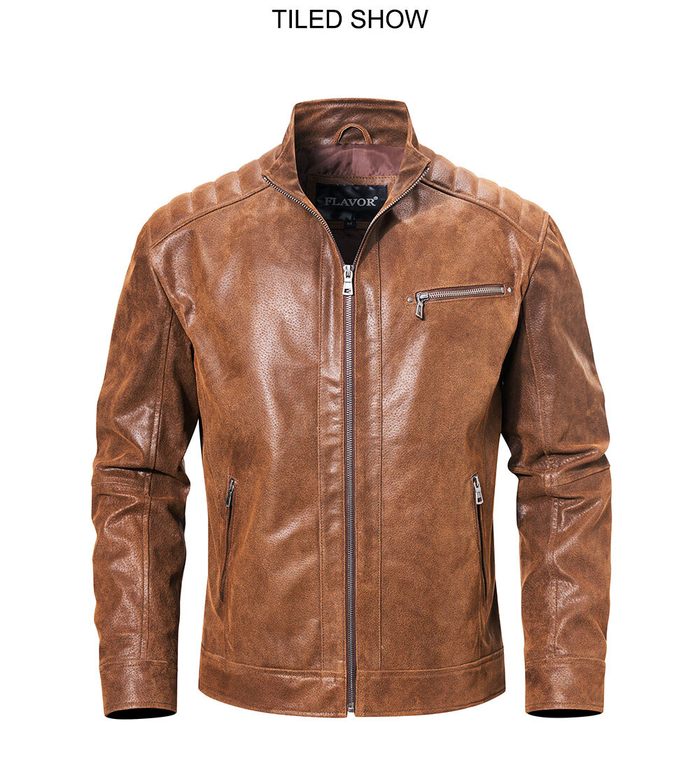 New Men's Real Leather Jacket with Genuine Pigskin Leather Motorcycle Jacket Coat Men MXGX316 