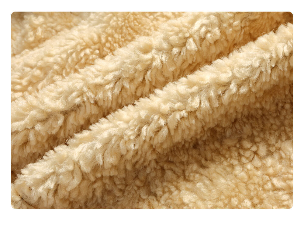 FLAVOR Mens Leather Bomber Jacket Warm Piolt Winter Shearling Jackets Aviator Coat MXGX22-1 