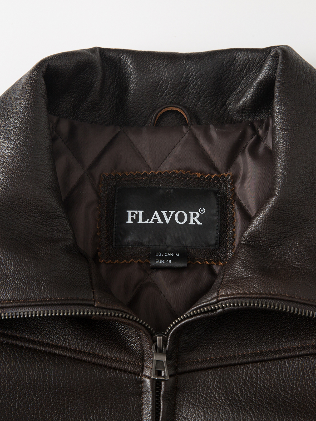 FLAVOR Men's Classic Genuine Lambskin Leather Motorcycle Jacket Windproof  MXGX25-4 