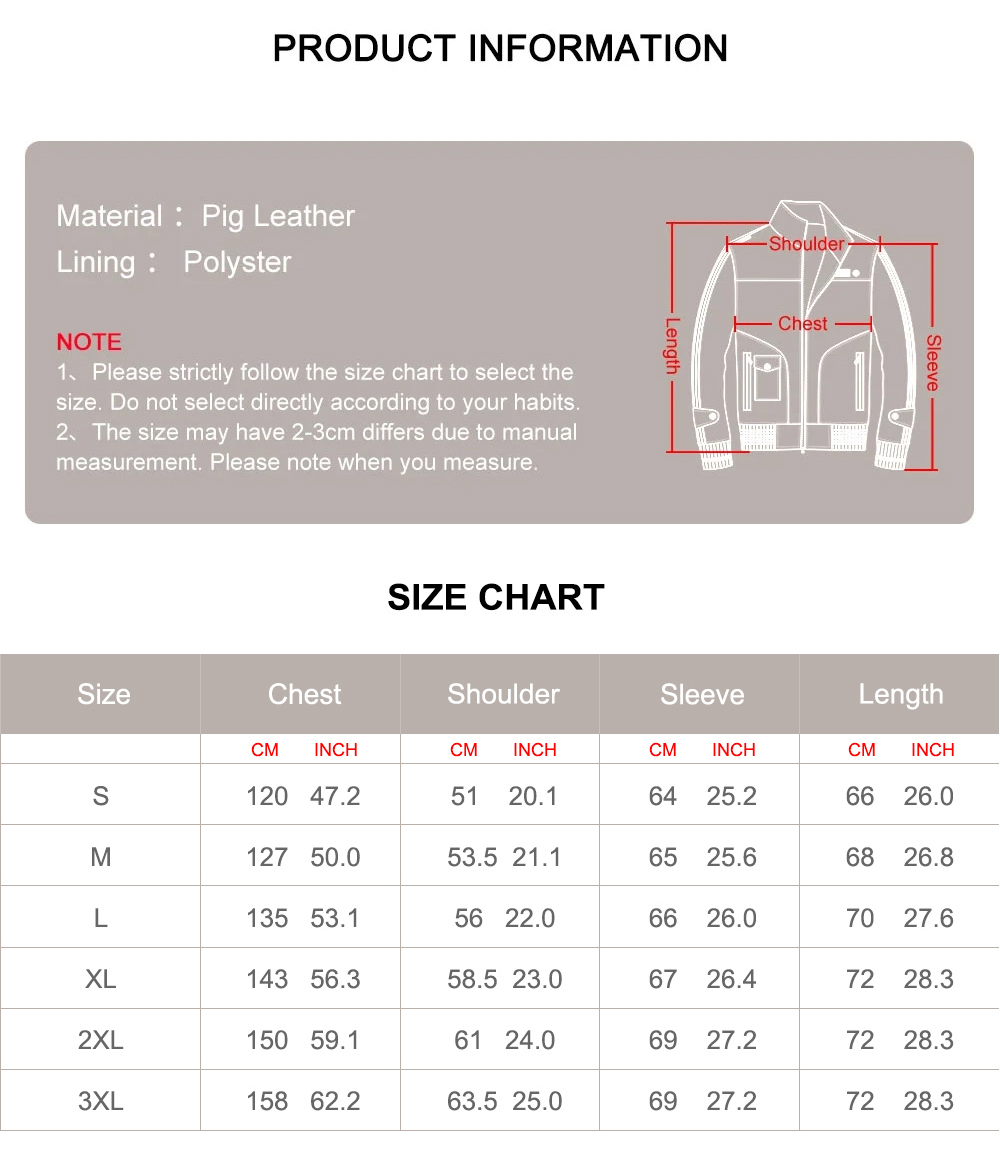 FLAVOR Men's Classic Casual Cowhide Leather Bomber Jacket with Turn-Down Collar MXGX25-5 