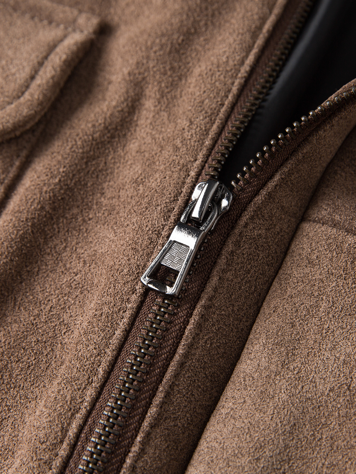 FLAVOR Men's Classic Casual Cowhide Leather Bomber Jacket with Turn-Down Collar MXGX25-5 