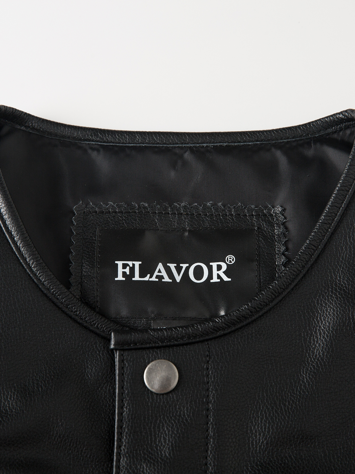 FLAVOR Mens Genuine Leather Motorcycle Rider Vest with Adjustable Sides Black MXGX25-9 