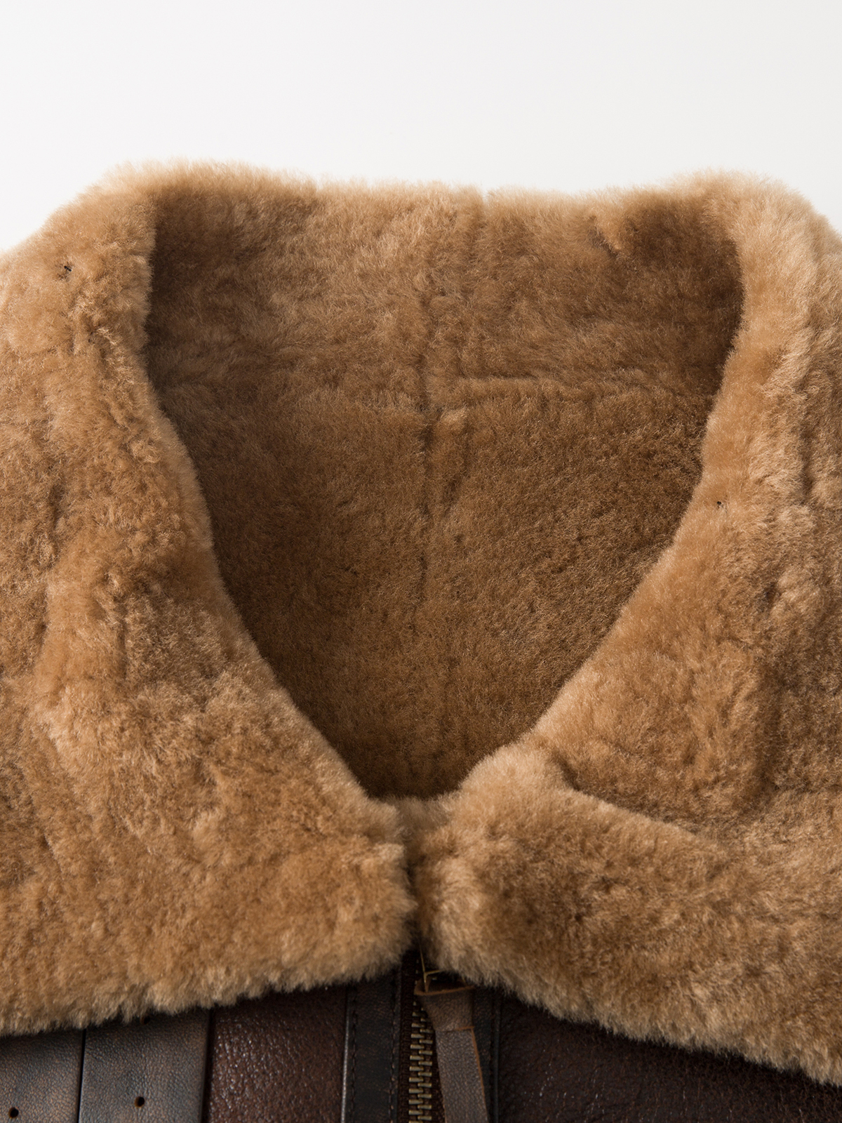 FLAVOR Mens Real Shearling Bomber Jacket Aviator Leather Winter Jacket MXGX25-29 