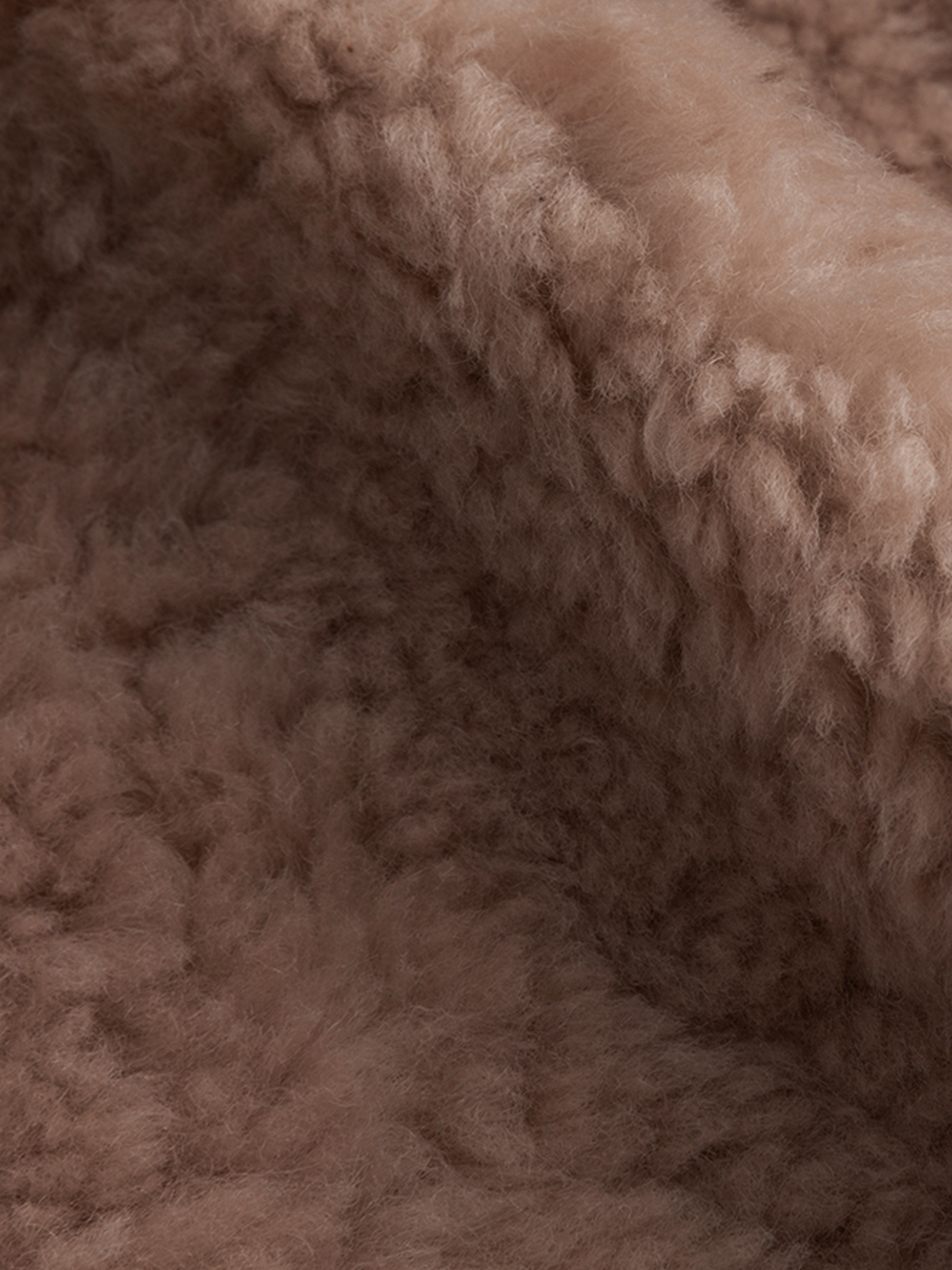 FLAVOR Womens Wool Shearling Bomber Faux Leather Jacket Warm Winter Coat Brown WXGX25-3 