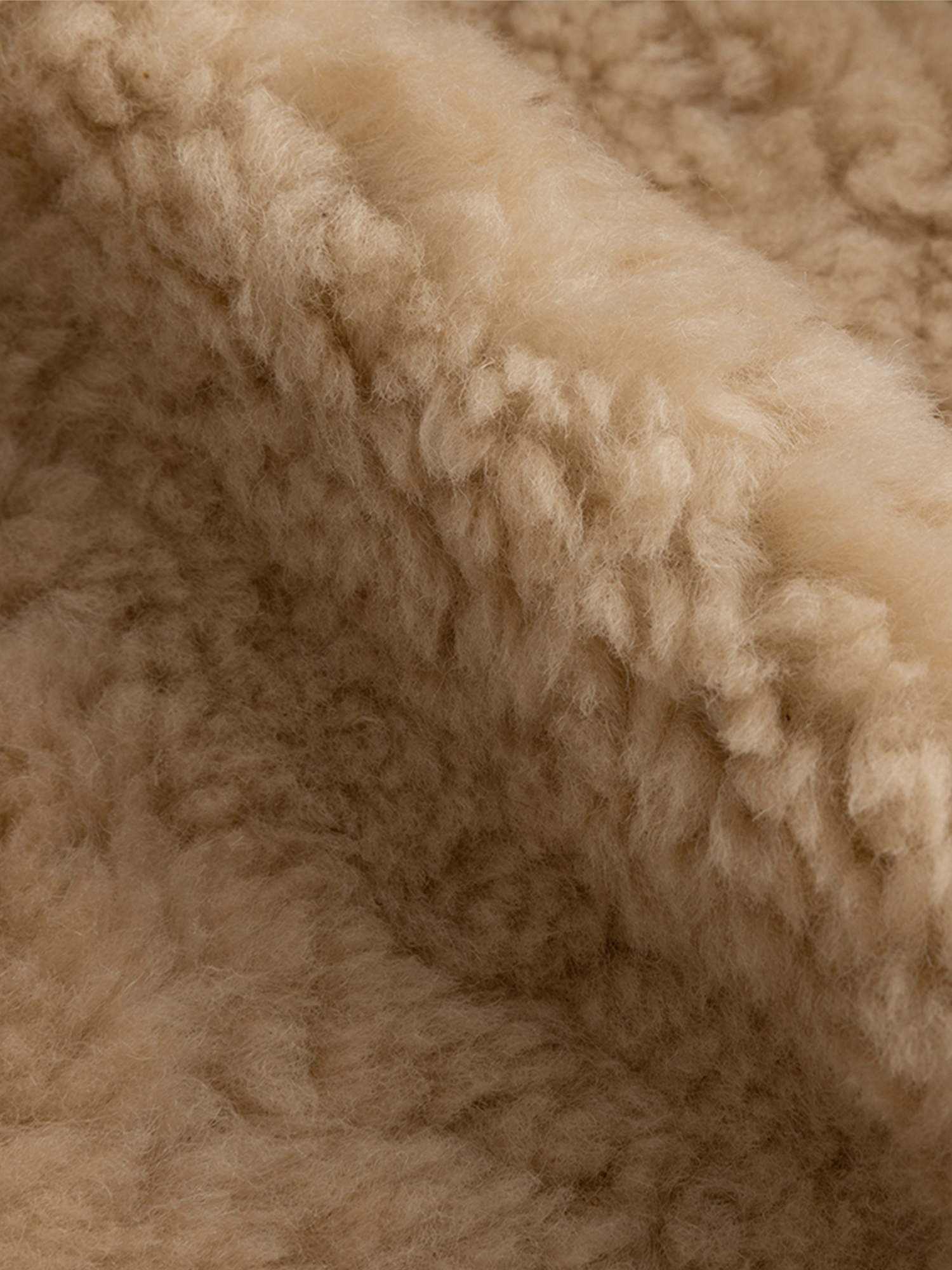 FLAVOR Womens Wool Shearling Bomber Faux Leather Jacket Warm Winter Coat Brown WXGX25-3 