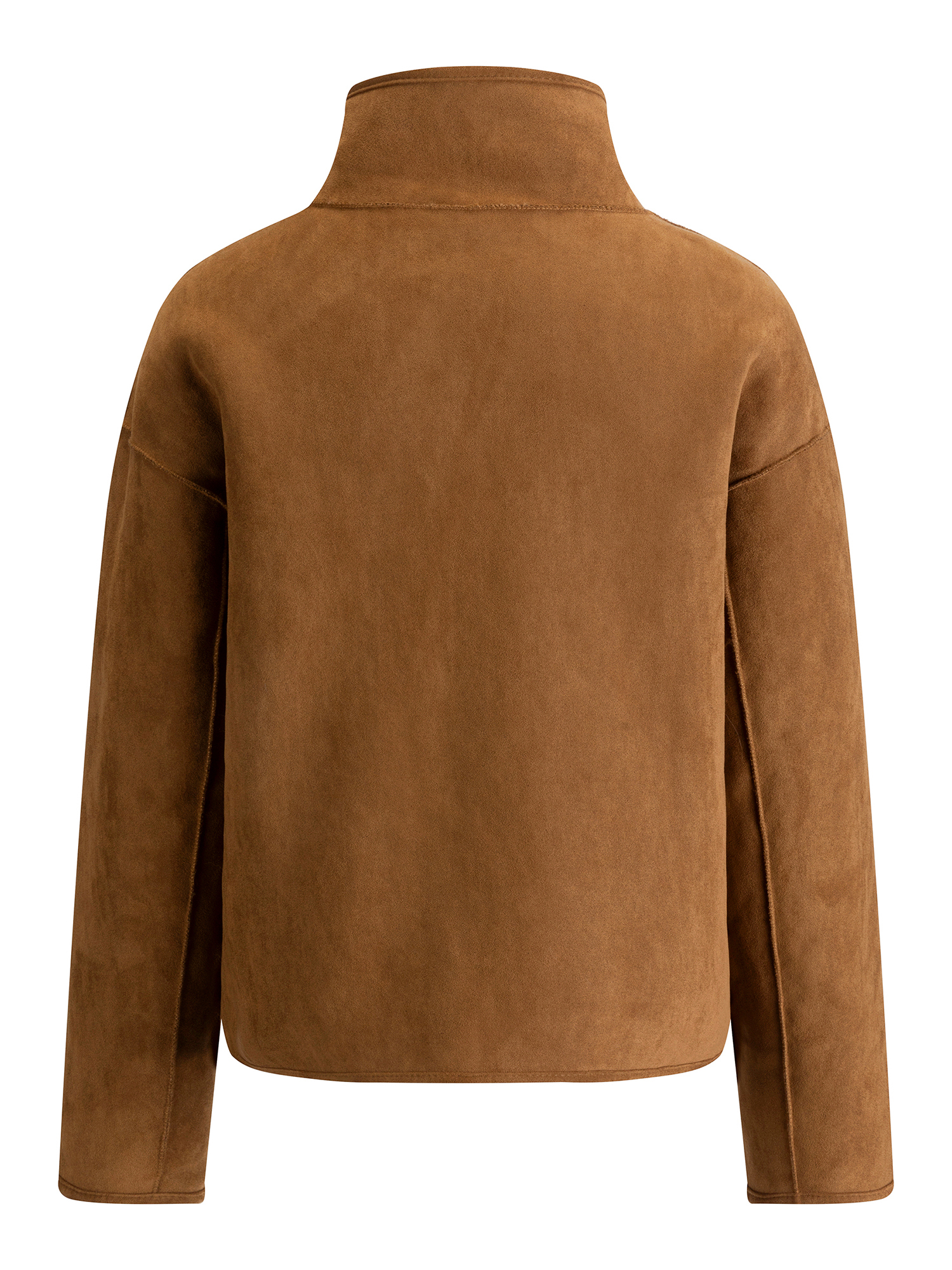 FLAVOR Womens Reversible Shearling Faux Leather Jacket Winter Casual Stand Collar Coats WXGX25-4 