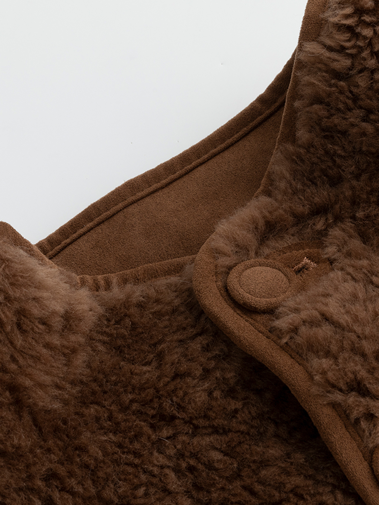 FLAVOR Womens Reversible Shearling Faux Leather Jacket Winter Casual Stand Collar Coats WXGX25-4 