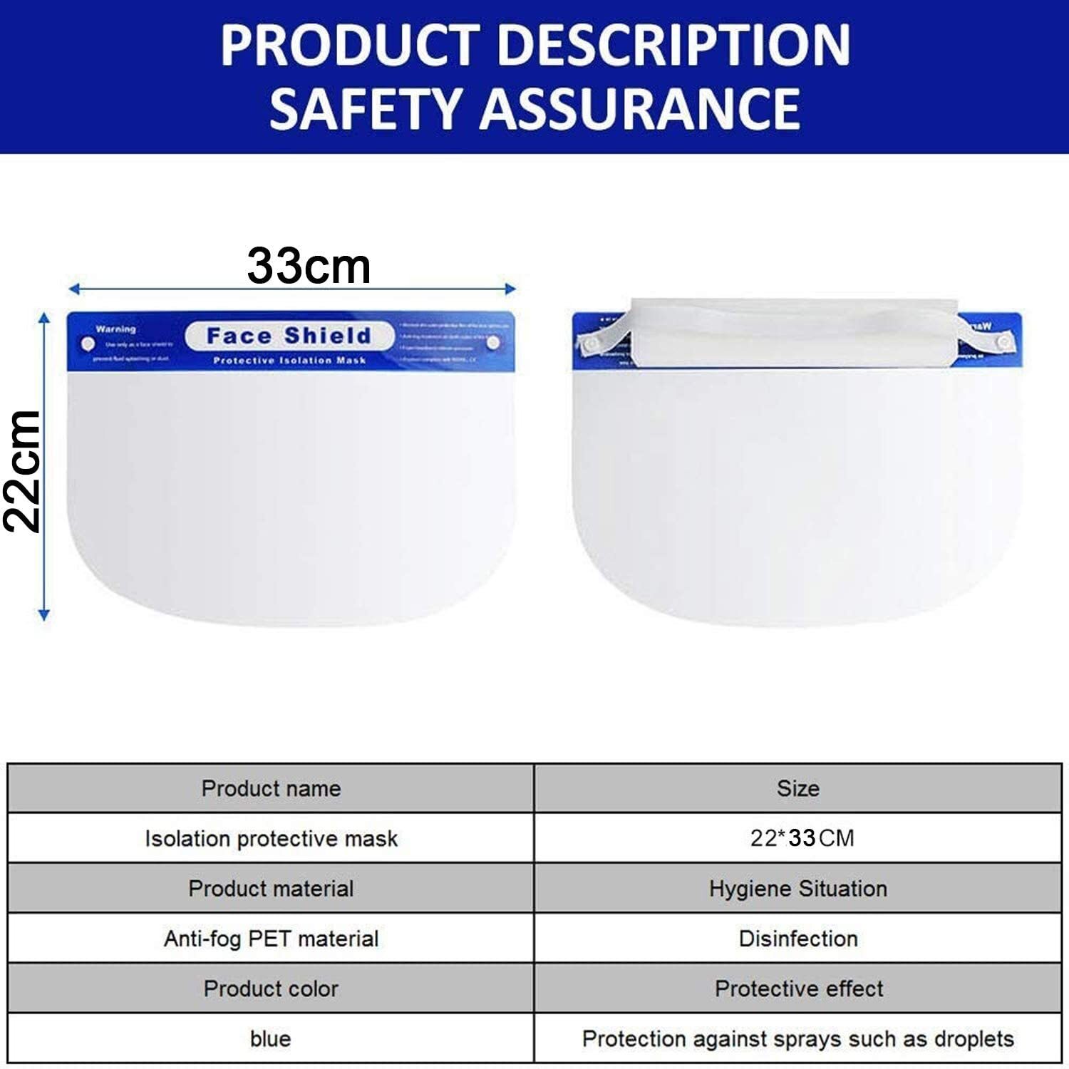XGNA Full Face Protective Shield Cap Protective HD Transparent Shield Hat Anti-saliva Windproof Dustproof Hat Empty Top Hat