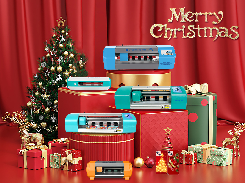 Merry Chrismas in SUNSHINE cutting machine Hydrogel film cutter, hydrogel film cutting machine, phone film cutting machine