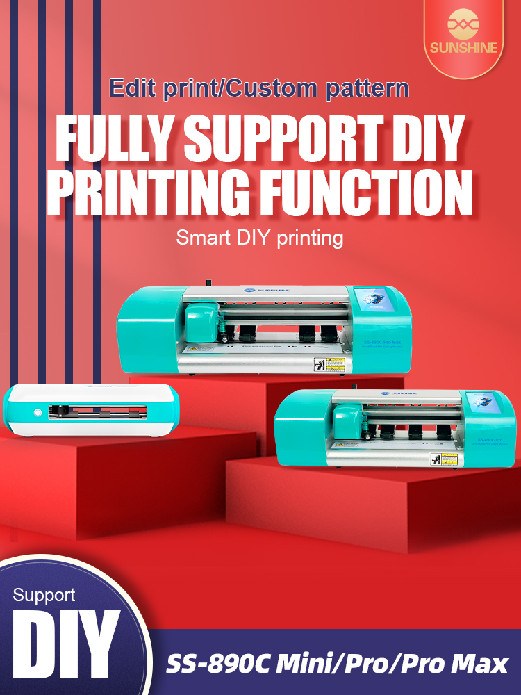 There are 3 modes of film cutting machine can be DIY in the SUNSHINE DIY Cutting machine, film cutting machine, protective film cutting machine, screen protector