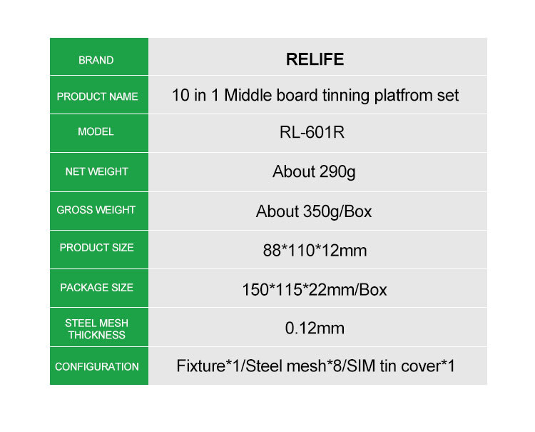 RELIFE RL-601R  10 in 1 Middle tin planting set RELIFE RL-601R  10 in 1 Middle tin planting set