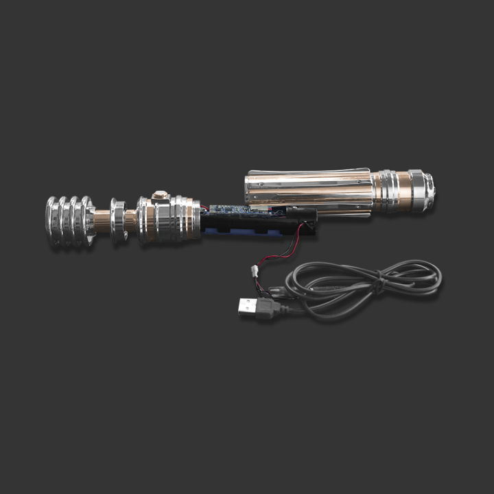 91*2.5cm 3mm thickness RGB Silver hilt YDD neopixel lightsaber Leia