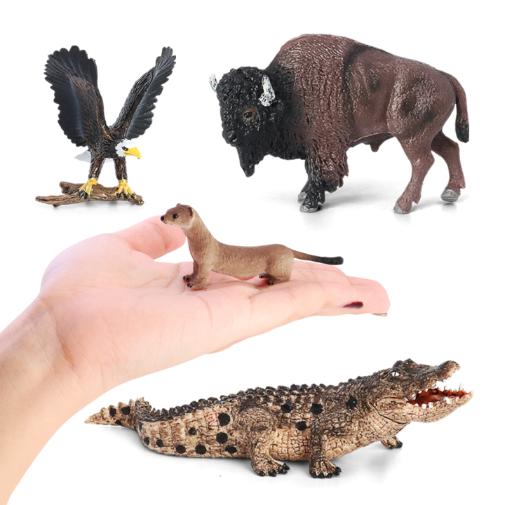 Volnau 7PCS North America Animal Figurines Toys Figures Zoo